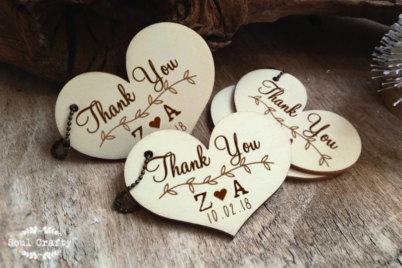 6cm heart shaped gift tags