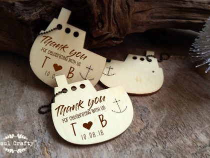 Personalized Nautical wooden tag