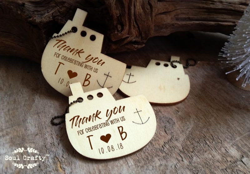 Personalized Nautical wooden tag