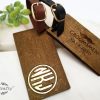 Personalized Monogram wooden luggage tag