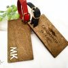 Personalized groomsmen wooden luggage tag