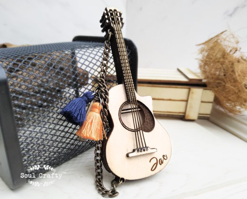 Personalized Guitar SD Memory Card Wooden holder