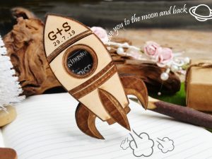 Personalized Rocket SD Memory Card holder