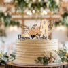 Personalized Botanical Wedding Cake Topper