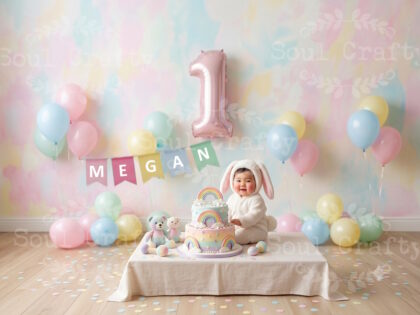 Custom Name Pastel Swallowtail Birthday Bunting Banner | Pastel Nursery Pennant Garland Hiasan
